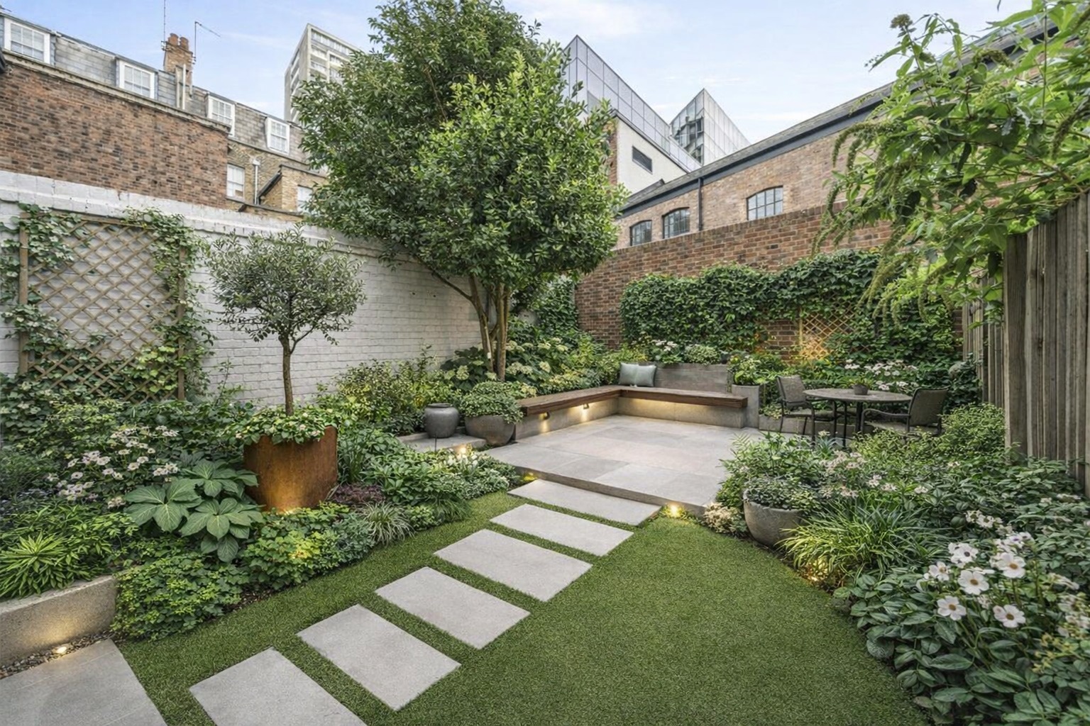 A small London courtyard — composed garden