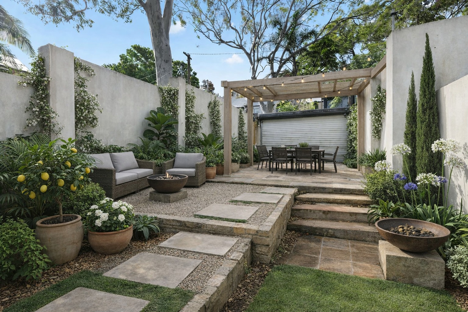 A Sydney terrace garden — composed garden